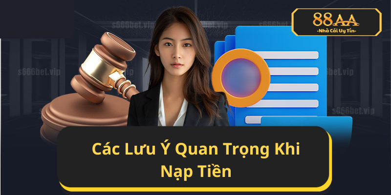Lưu ý quan trọng khi nạp tiền tại 88AA